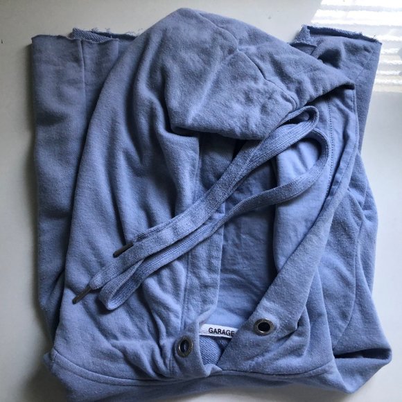 Garage Blue Cropped Sweatshirt - Picture 3 of 3